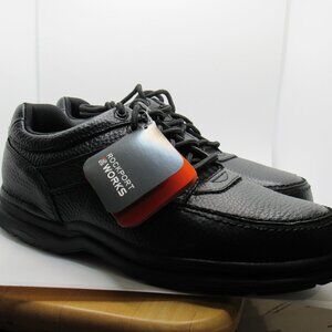 Rockport Works Steel Toe Moc Toe Oxford Men's Size 10.5 M Black Leather NWT